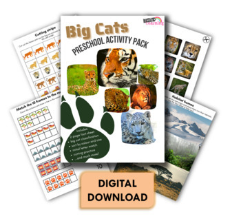 Preview of Big Cats Busy Binder | Preschool | Pre-K | Kindergarten | Independent Learning