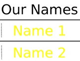 Big Class Names Editable Name Tags