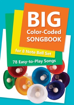 Preview of Big Color-Coded Songbook for 8 Note Bell Set: 78 Easy-to-Play Songs