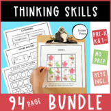 Big Critical Thinking Skills Worksheet Bundle PreK Kinderg