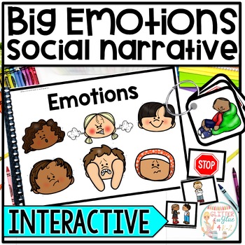 Preview of Big Emotions Interactive Story for Social Skills- Visuals & More Self-Regulation