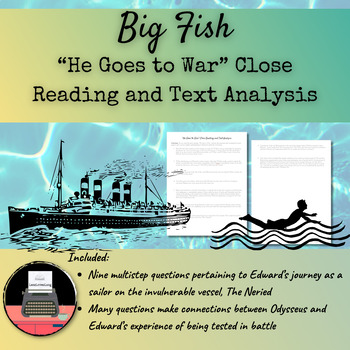Preview of Big Fish: "He Goes to War" Close Reading and Text Analysis