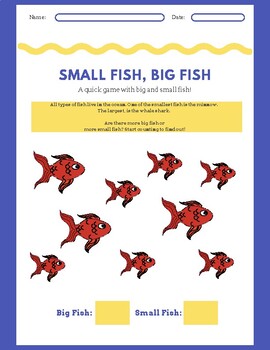 Big Fish, Small Fish by Little Lotus Learning Center | TPT