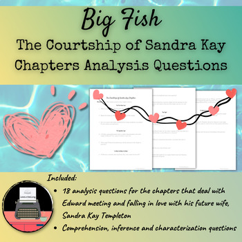 Preview of Big Fish: The Courtship of Sandra Kay Templeton Chapters Analysis Questions