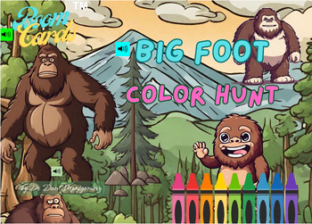 Preview of Big Foot Color Hunt - Boom Card Learning Activity