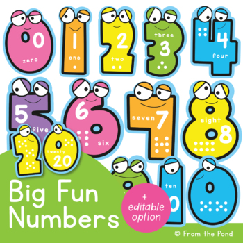 Big Fun Numbers - Classroom Number Display by From the Pond | TPT