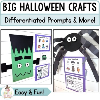 Preview of Low Prep Big Halloween Crafts, Writing, Vocabulary, Greeting Cards, & Books