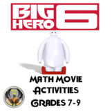 Big Hero 6 Math Activities Grades 7-9