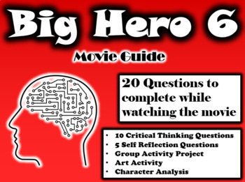 Preview of Big Hero 6 Movie Guide (2014) - Movie Questions with Extra Activities