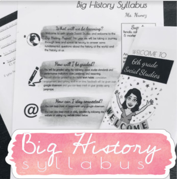 Preview of Big History Syllabus *EDITABLE