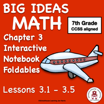 Preview of Big Ideas Math Foldables for  Chapter 3  7th Grade Red Book
