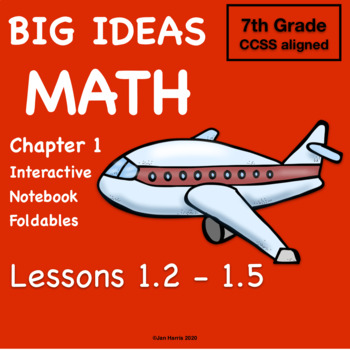 Preview of Big Ideas Math Foldables for  Chapter 1  7th Grade Red Book