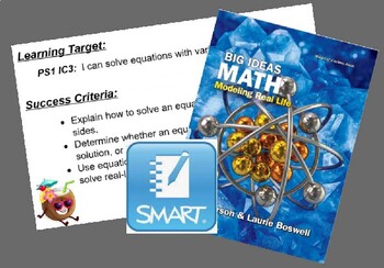 Preview of Big Ideas 8th Grade Chapter 1 Lesson 3 SMART Notebook Lesson
