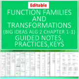 Big Ideas Ch 1-1 Function Transformations Guided Notes and
