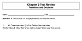 Big Ideas Math - 6th Grade - Chapter 2 Review and Test Bun
