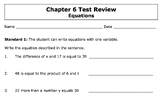 Big Ideas Math - 6th Grade - Chapter 6 Review and Test Bun