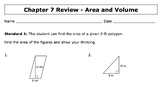 Big Ideas Math - 6th Grade - Chapter 7 Review and Test Bun