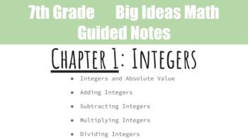 Preview of Big Ideas Math Red Chapter 1 Guided Notes - Editable