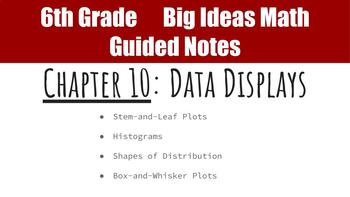 Preview of Big Ideas Math Green Chapter 10 Guided Notes - Editable