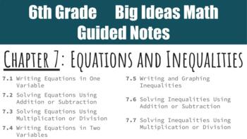 Preview of Big Ideas Math Green Chapter 7 Guided Notes - Editable