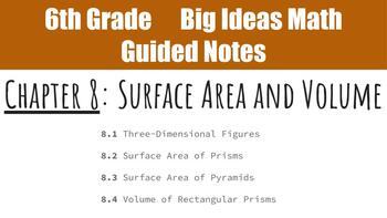 Preview of Big Ideas Math Green Chapter 8 Guided Notes - Editable