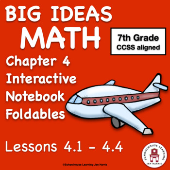 Preview of Big Ideas Math Foldables for  Chapter 4  7th Grade Red Book