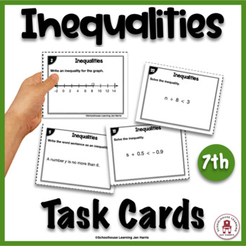 Preview of Big Ideas Math Inequalities Task Cards 7th Grade Chapter 4