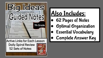 Preview of Big Ideas Math Interactive Guided Notes (7th Grade)