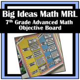 Big Ideas Math MRL-7th Grade Advanced Math Objective/Learning Target Board