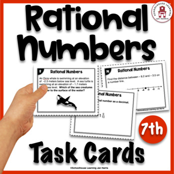 Preview of Big Ideas Math Rational Numbers Task Cards - 7th Grade Chapter 2