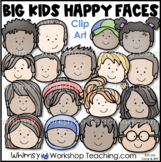 Big Kids Happy Faces Clip Art