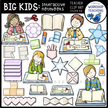 Preview of Big Kids Interactive Notebook Clip Art