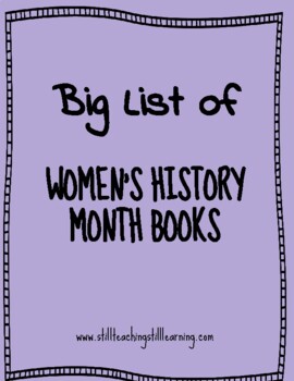Preview of Big List of Women's History Month Books