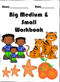 Big/large Medium and Small work pack sorting by size Pre-K