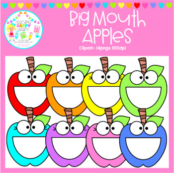 Preview of Big Mouth Apples Clipart