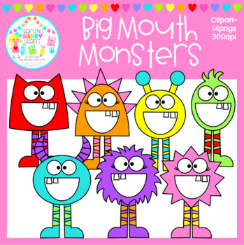 Preview of Big Mouth Monsters Clipart
