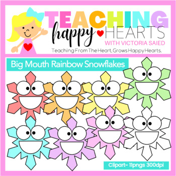 Preview of Big Mouth Snowflakes Clipart