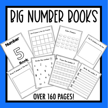 Preview of Big Number Books!  Numbers 1-20 Practice!  Number of the Week Books