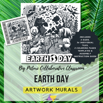 Preview of Big Picture:  Collaborative Classroom Artwork Murals “Earth Day”