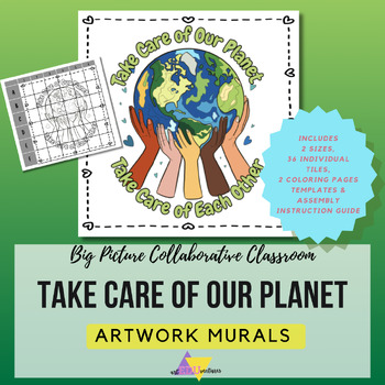 Preview of Big Picture:  Collaborative Classroom Artwork Murals “Take Care of Earth"