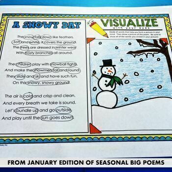 Big Poems Seasonal Poem Work Bundle for Grades 2-4 by Teacher's Clubhouse