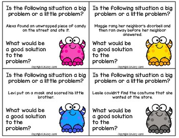 Big Problem, Little Problem Monsters: A Social Skills Activity by