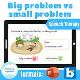 Big Problem Small Problem Boom Cards PowerPoint｜Problem Solving｜Speech Therapy