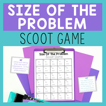 Preview of Size Of The Problem Activity With Scenarios For Social Problem Solving Lessons