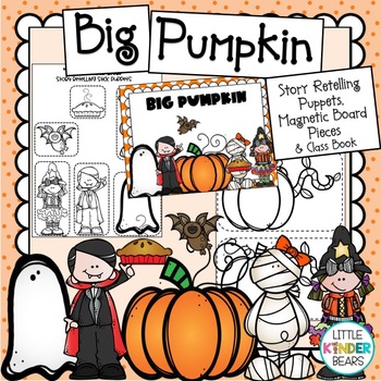 Preview of Big Pumpkin | Book Companion | Story Retelling Puppets | Halloween Craft