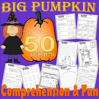 Preview of Big Pumpkin Halloween Read Aloud Book Study Companion Reading Comprehension
