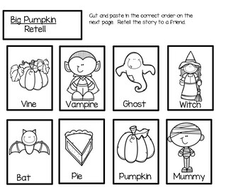 Preview of Big Pumpkin Retell Activity:  Free File