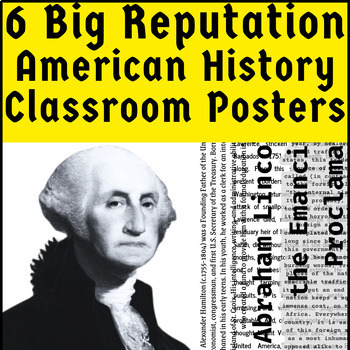 Preview of Big Reputation American History Classroom Poster Set Historical Figures