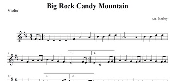 Big Rock Candy Mountain for Violin by Nathan Earley | TPT