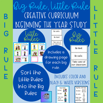 Preview of Big Rule, Little Rule - Creative Curriculum Beginning the Year Study